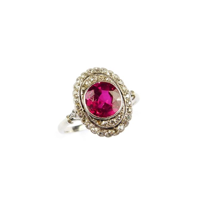 Ruby and diamond cluster ring | MasterArt